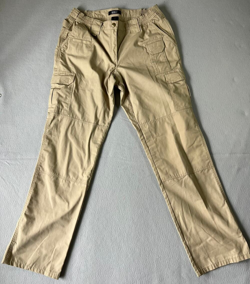 5.11 Tactical Women's Taclite Pro Ripstop Khaki Cargo Pants, Women's 14 Long